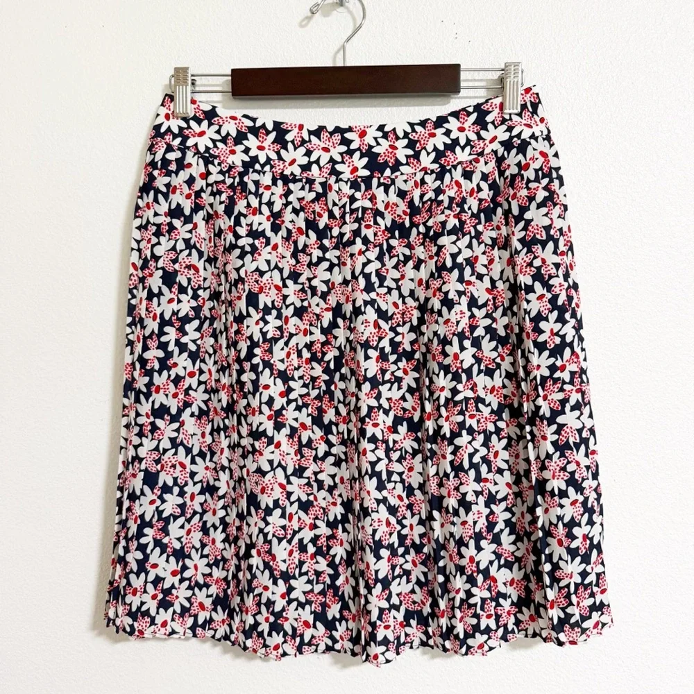 NEW J. Crew Floral Pleated A Line Skirt